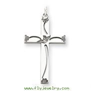 Sterling Silver Laser Designed Cross Pendant