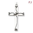 Sterling Silver Laser Designed Cross Pendant