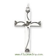 Sterling Silver Laser Designed Cross Pendant