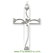 Sterling Silver Laser Designed Cross Pendant