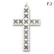 Sterling Silver Laser Designed Cross Pendant