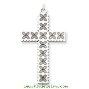 Sterling Silver Laser Designed Cross Pendant