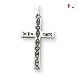 Sterling Silver Laser Designed Cross Pendant