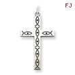 Sterling Silver Laser Designed Cross Pendant