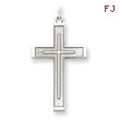 Sterling Silver Laser Designed Cross Pendant