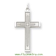 Sterling Silver Laser Designed Cross Pendant