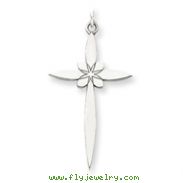 Sterling Silver Laser Designed Cross Pendant