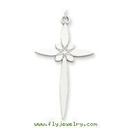 Sterling Silver Laser Designed Cross Pendant