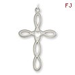 Sterling Silver Laser Designed Cross Pendant