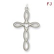 Sterling Silver Laser Designed Cross Pendant