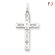 Sterling Silver Laser Designed Cross Pendant