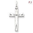 Sterling Silver Laser Designed Cross Pendant