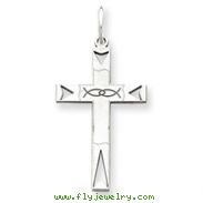 Sterling Silver Laser Designed Cross Pendant