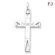 Sterling Silver Laser Designed Cross Pendant