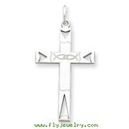 Sterling Silver Laser Designed Cross Pendant