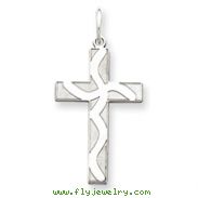 Sterling Silver Laser Designed Cross Pendant