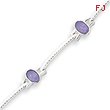 Sterling Silver Lavender Jade Bracelet