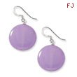 Sterling Silver Lavender Jade Earrings