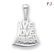 Sterling Silver Live, Love, Laugh Pendant