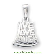 Sterling Silver Live, Love, Laugh Pendant