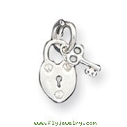 Sterling Silver Lock & Key Charm