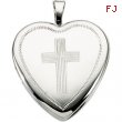 Sterling Silver Locket With Cross