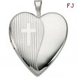 Sterling Silver Locket With Cross