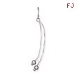 Sterling Silver Long Stick Dangle Earrings