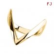 Sterling Silver Long V Shaped Shank Metal Fashion Ring