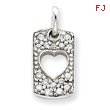 Sterling Silver Love CZ Heart Charm