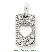 Sterling Silver Love CZ Heart Charm