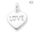 Sterling Silver Love Heart Charm