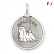 Sterling Silver Maltese Disc Charm