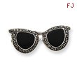 Sterling Silver Marcasite And Onyx Sunglass