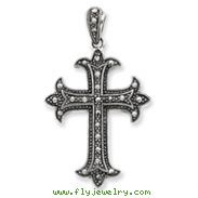 Sterling Silver Marcasite Cross Pendant