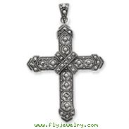 Sterling Silver Marcasite Cross Pendant