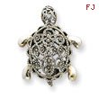 Sterling Silver Marcasite Turtle Pin