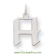 Sterling Silver Medium Artisian Block Initial H Charm