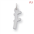 Sterling Silver Medium Initial F Charm