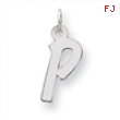 Sterling Silver Medium Initial P Charm