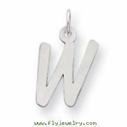 Sterling Silver Medium Initial W Charm