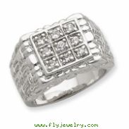 Sterling Silver Men's CZ Ring