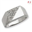 Sterling Silver Men's CZ Ring