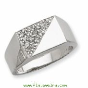 Sterling Silver Men's CZ Ring