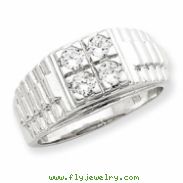 Sterling Silver Men's CZ Ring