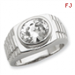 Sterling Silver Men's CZ Ring