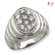 Sterling Silver Men's CZ Ring