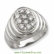 Sterling Silver Men's CZ Ring