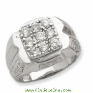 Sterling Silver Men's CZ Ring