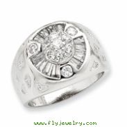 Sterling Silver Men's CZ Ring